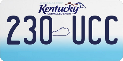 KY license plate 230UCC