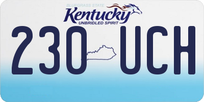 KY license plate 230UCH