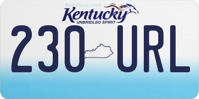 KY license plate 230URL