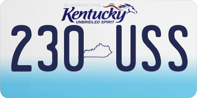 KY license plate 230USS
