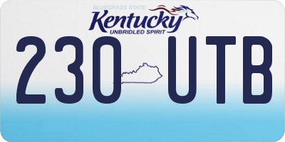KY license plate 230UTB