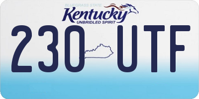 KY license plate 230UTF