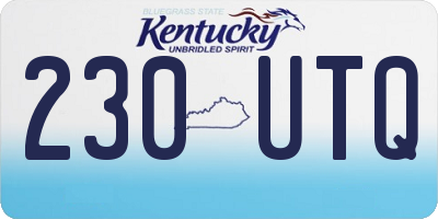 KY license plate 230UTQ