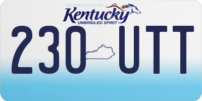 KY license plate 230UTT