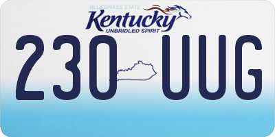 KY license plate 230UUG