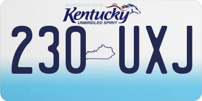 KY license plate 230UXJ
