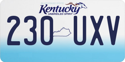 KY license plate 230UXV