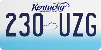 KY license plate 230UZG