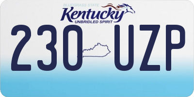 KY license plate 230UZP