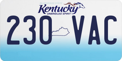 KY license plate 230VAC