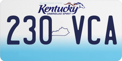 KY license plate 230VCA