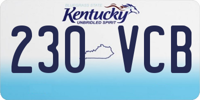 KY license plate 230VCB