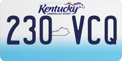 KY license plate 230VCQ