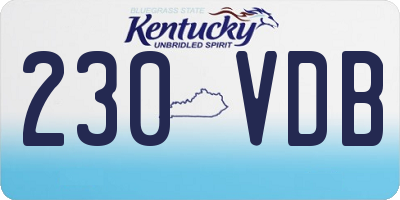 KY license plate 230VDB