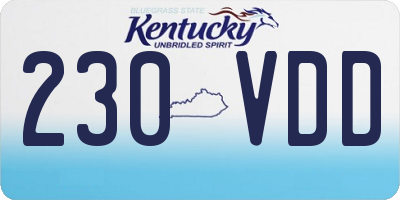 KY license plate 230VDD