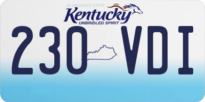 KY license plate 230VDI