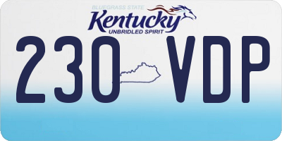KY license plate 230VDP