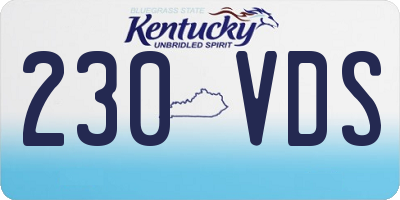 KY license plate 230VDS