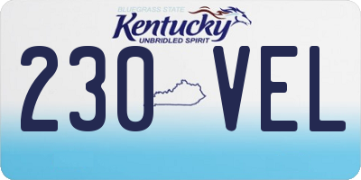 KY license plate 230VEL