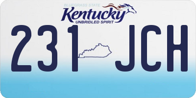 KY license plate 231JCH