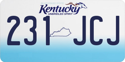 KY license plate 231JCJ