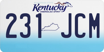 KY license plate 231JCM