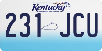 KY license plate 231JCU