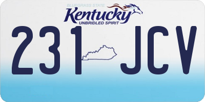 KY license plate 231JCV