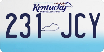 KY license plate 231JCY