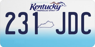 KY license plate 231JDC