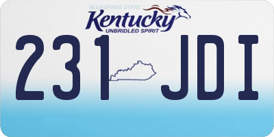 KY license plate 231JDI