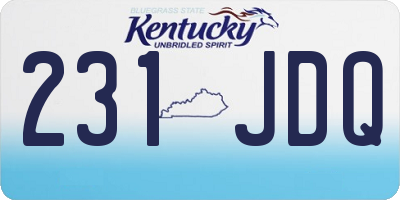 KY license plate 231JDQ