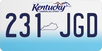 KY license plate 231JGD