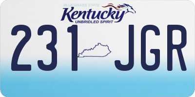 KY license plate 231JGR