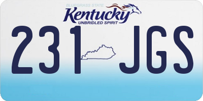 KY license plate 231JGS