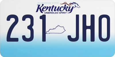 KY license plate 231JHO