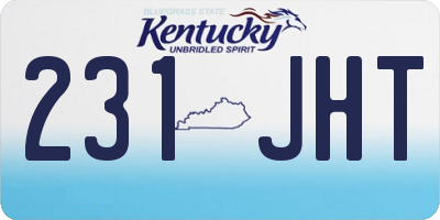 KY license plate 231JHT
