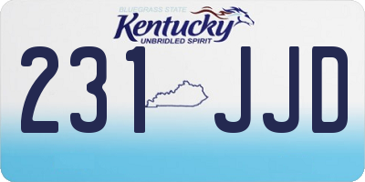 KY license plate 231JJD