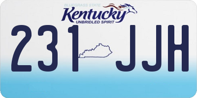 KY license plate 231JJH