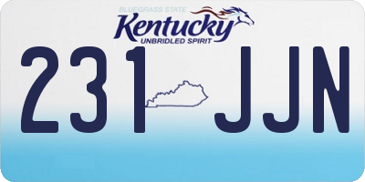 KY license plate 231JJN