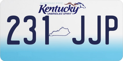 KY license plate 231JJP