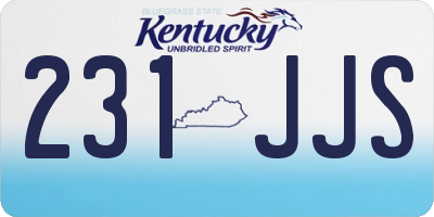 KY license plate 231JJS