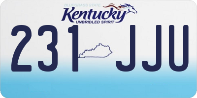 KY license plate 231JJU