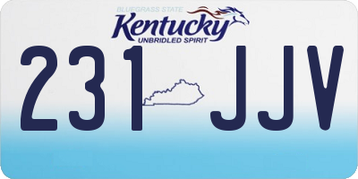 KY license plate 231JJV