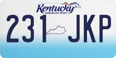 KY license plate 231JKP