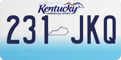 KY license plate 231JKQ