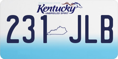 KY license plate 231JLB