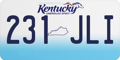 KY license plate 231JLI