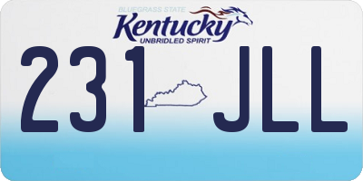 KY license plate 231JLL