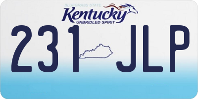 KY license plate 231JLP